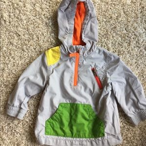 Oshkosh Pullover Zip Gray Orange Jacket